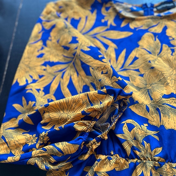 PRETTY LITTLE THING Women’s Size 10 Tropical Print Batwing Sleeve Maxi Dress - Picture 8 of 12